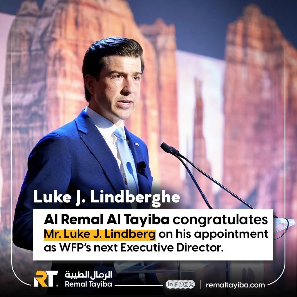 Remal Tayiba Congratulates Luke J. Lindberghe on His Appointment as WFP Executive Director